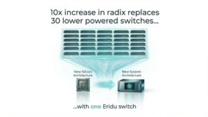 “10x increase in radix can replace 30 switches with one Eridu switch”